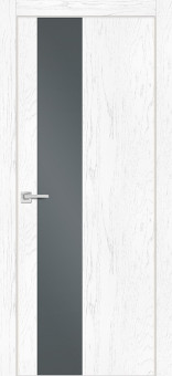 Дверь FX-6 ДО Ясень снежный серое стекло